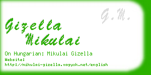 gizella mikulai business card